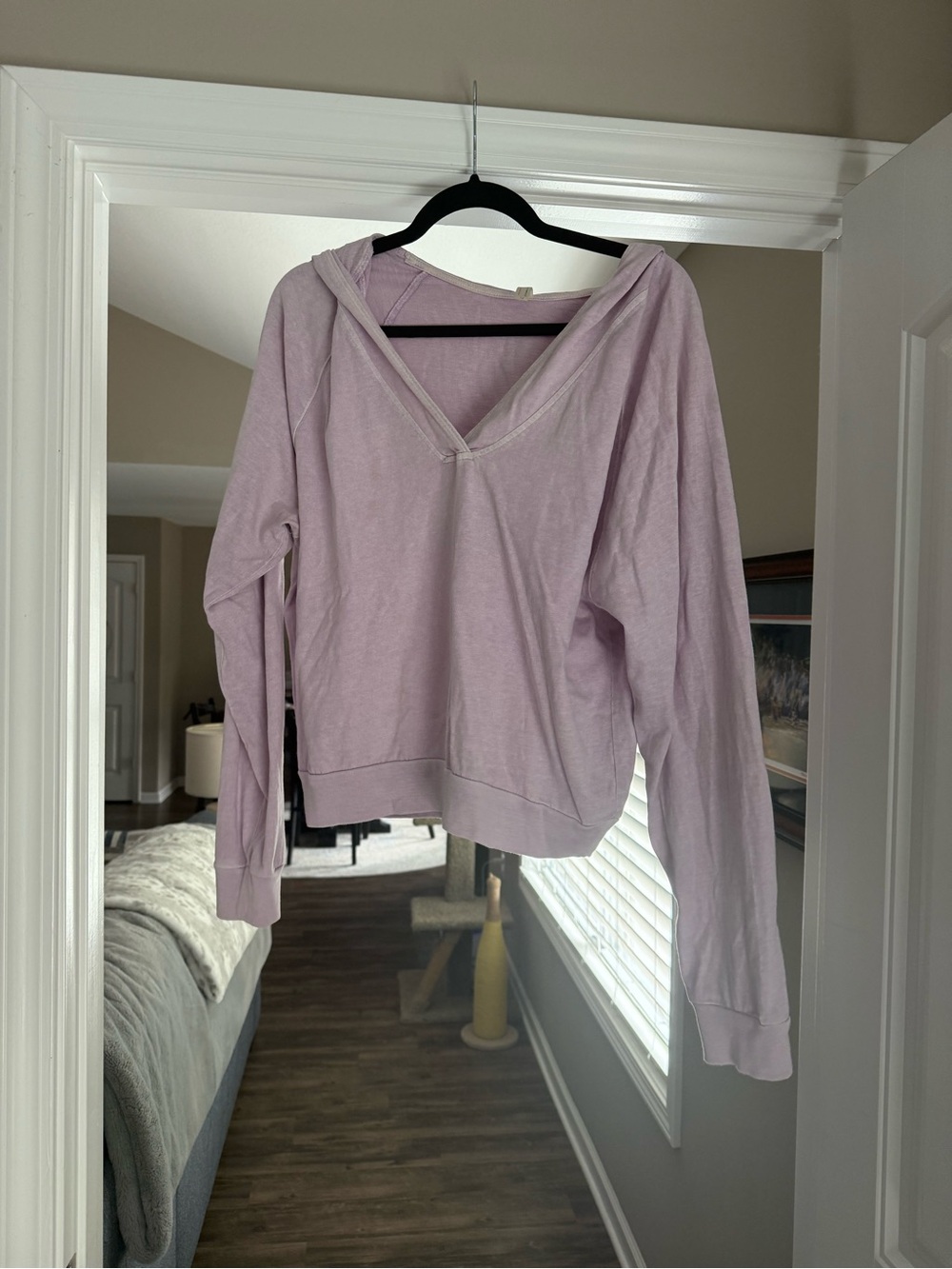 FP Movement Light Lavender V-Neck Hoodie - Women